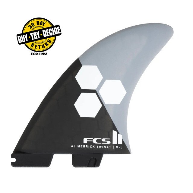FCS II Al Merrick PC Twin +1 - Grey/Black - USEDSURF
