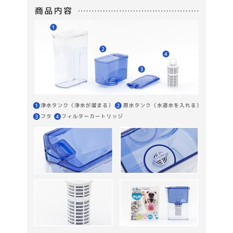 ULeAU（ウルオ） わんにゃん浄水器 イーテック Etec NW-005 ペット用