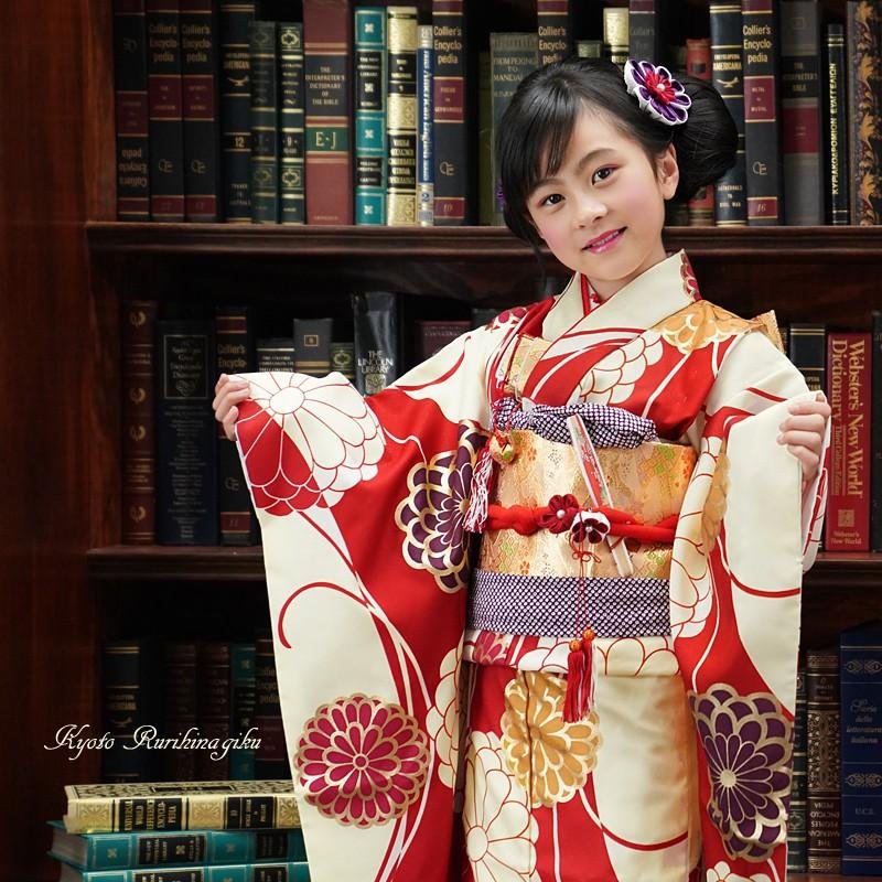 京都瑠璃雛菊 七五三 着物 7歳 フルセット 購入 菊乃(きくの) レトロ