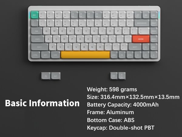 Amazon.com: nuphy Air75 V2 Portable 75% Mechanical Keyboard