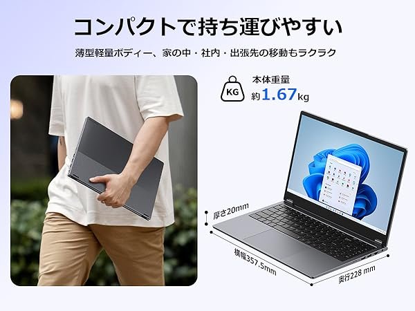 Amazon.co.jp: ノートパソコン 15.6インチ Office搭載 360度回転可能