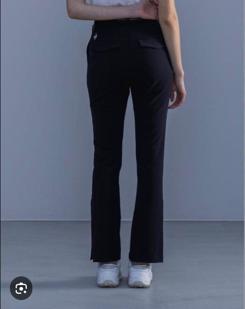 新品ルコックスポルティフ ゴルフ サイドスリットハイウエストパンツ Sサイズ ルコックスポルティフ ゴルフ le coq sportif golf 9分丈スラックス