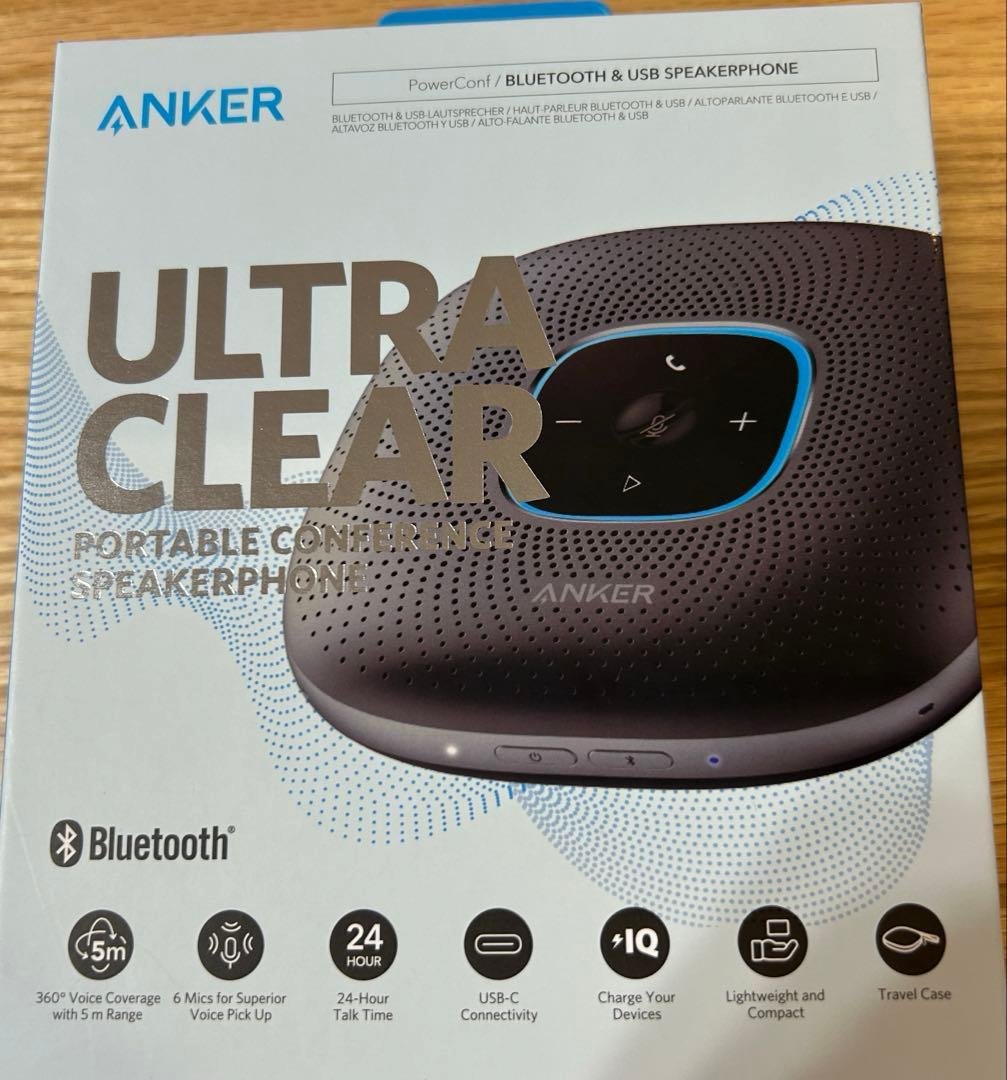 Anker PowerConf Bluetooth スピーカーフォン Anker】リモートワークに最適！優れた音声品質と利便性が魅力の初の