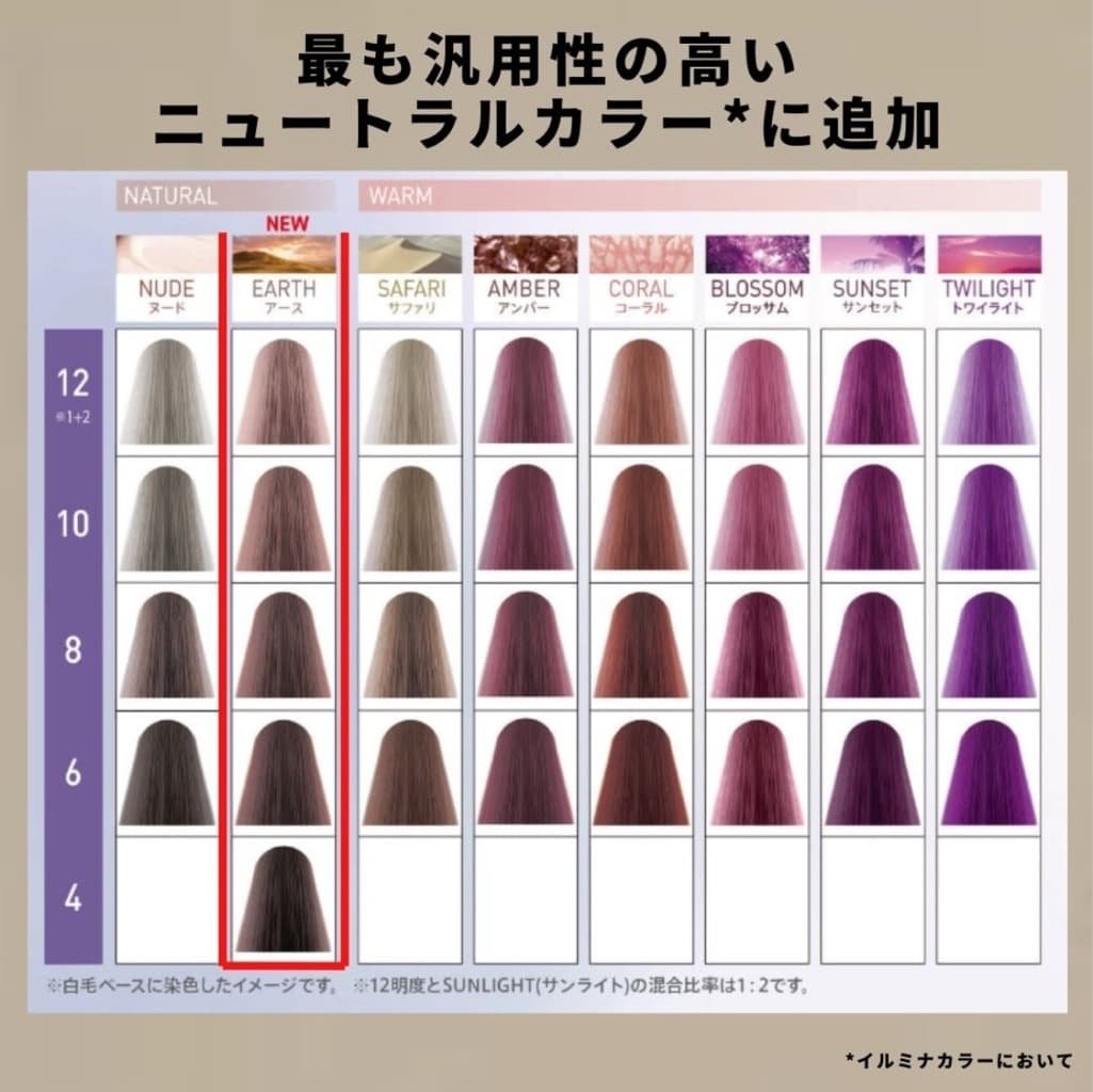 ついに・・！イルミナカラーから新色発売 アースコレクションで染めて